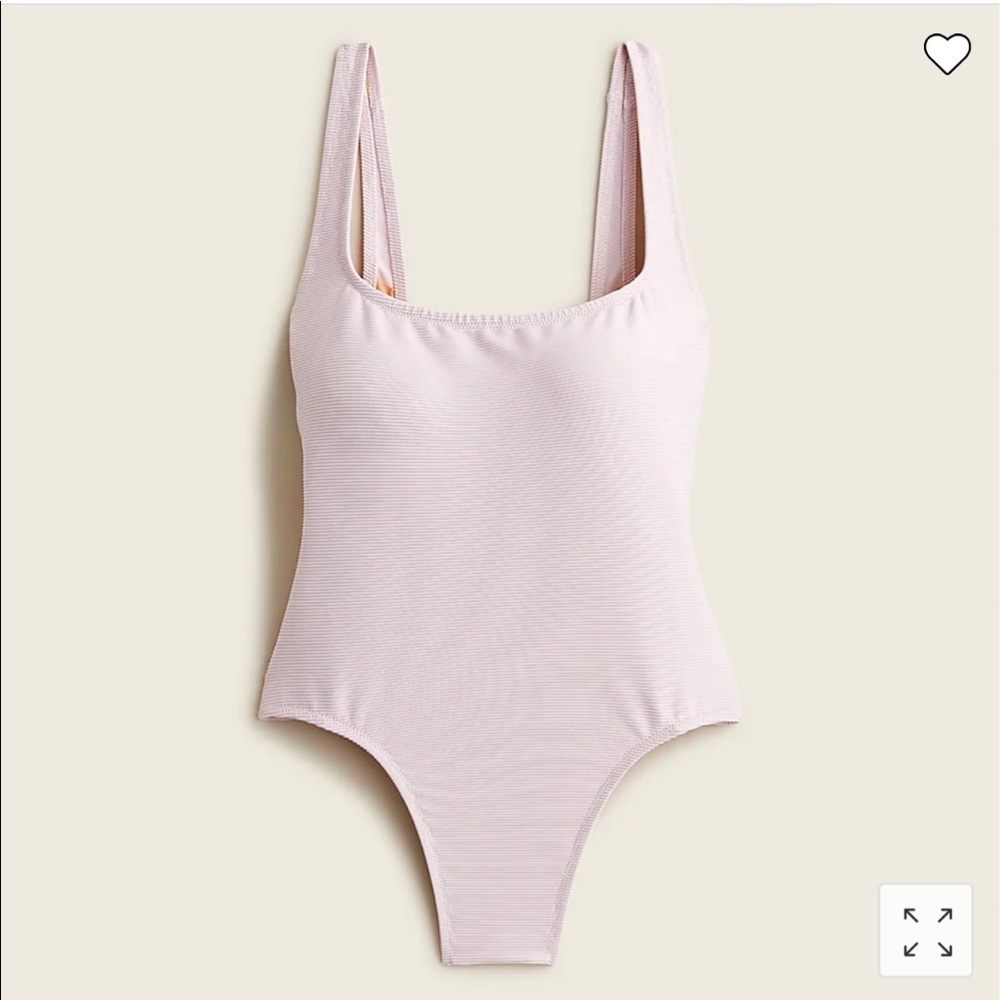 J. Crew Ribbed squareneck one-piece